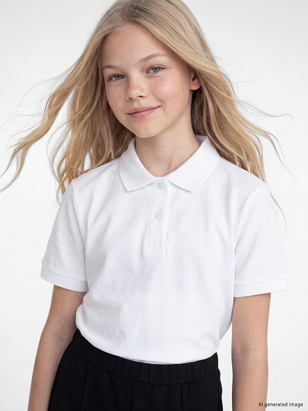 T-shirt Pour Filles À Col Roulé-2