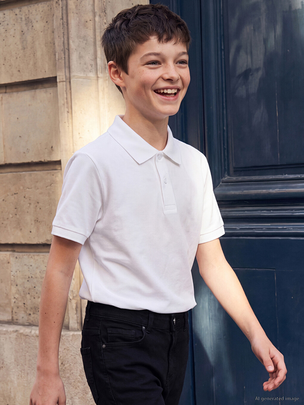 Polo Neck Basic Boys' T-shirt 2 Pack-1