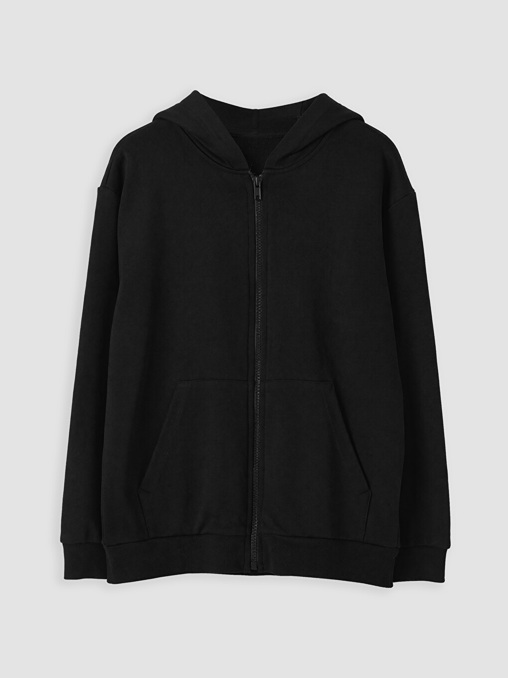 Kapüşonlu Erkek Çocuk Fermuarlı Sweatshirt-2