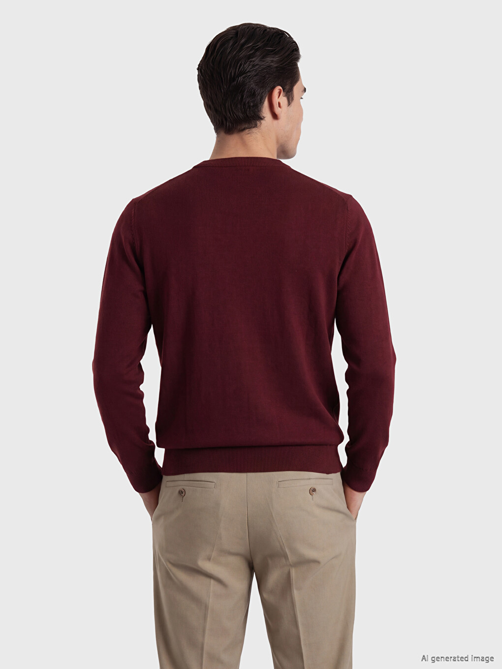 Crew Neck Men's Knitwear Sweater-2