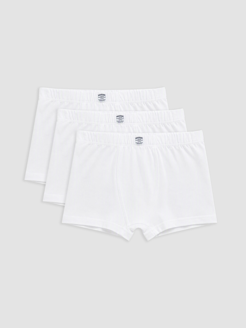 Beyaz Basic Erkek Çocuk Boxer 3'lü