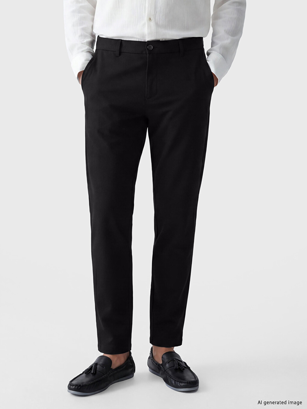 Standard Fit Gabardine Men's Chino Trousers-1