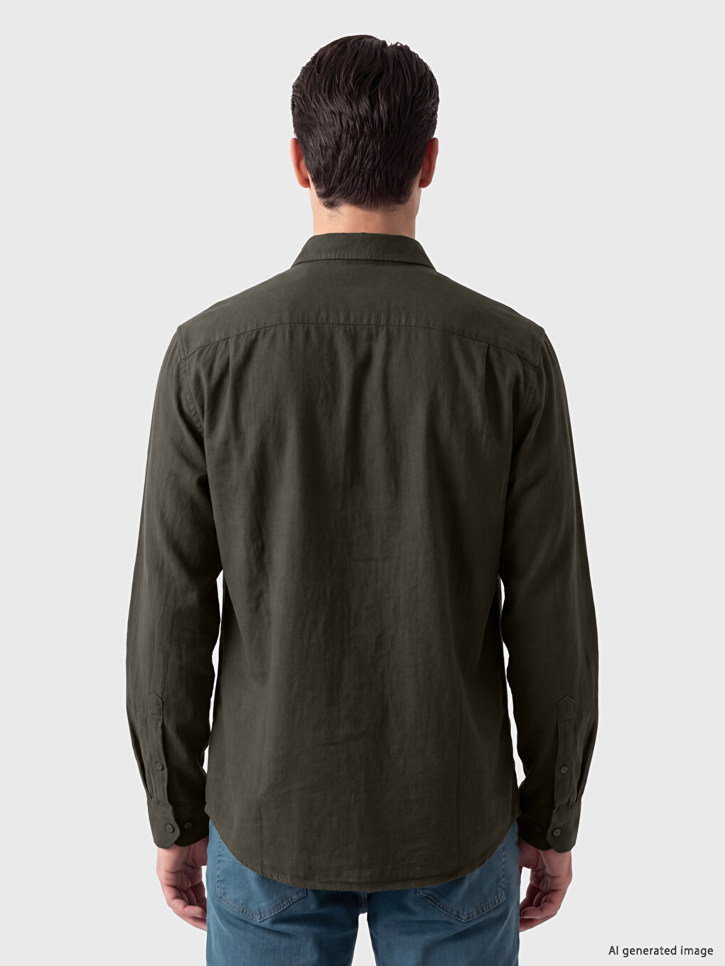 Regular Fit Long Sleeve Gabardine Men's Shirt-2
