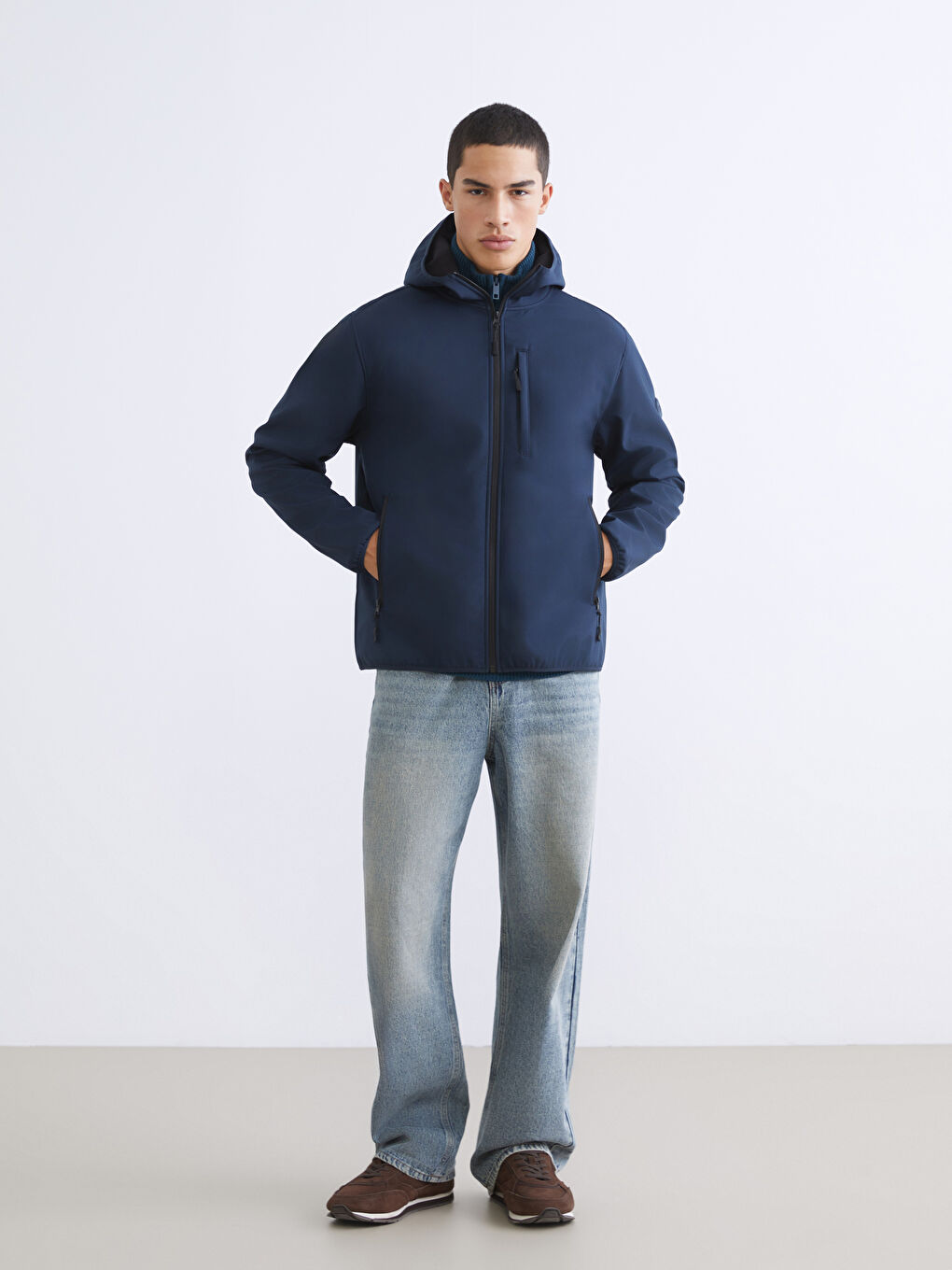 Standard Fit Hooded Men's Coat-1