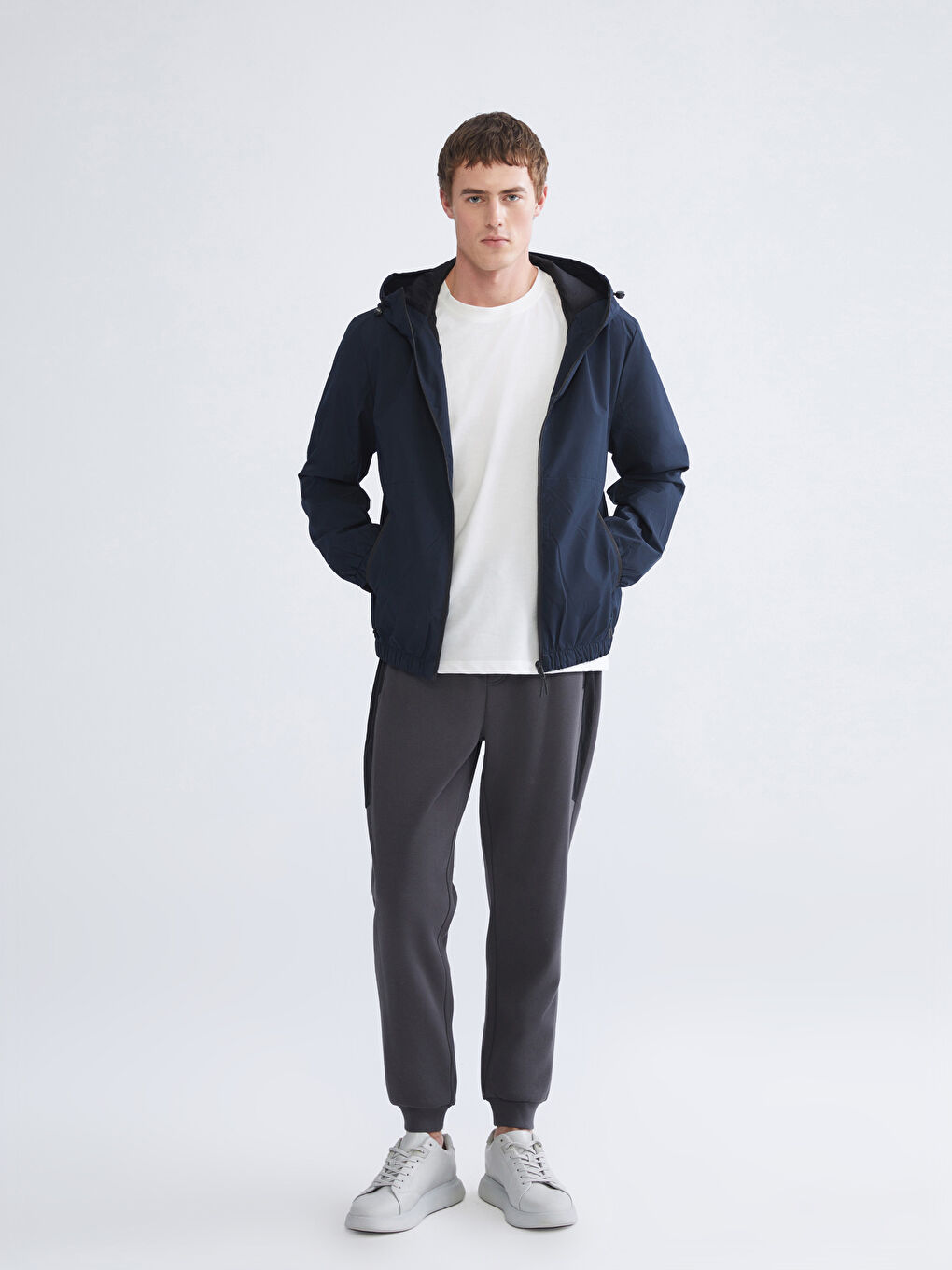 Regular Fit Hooded Men's Raincoat-1