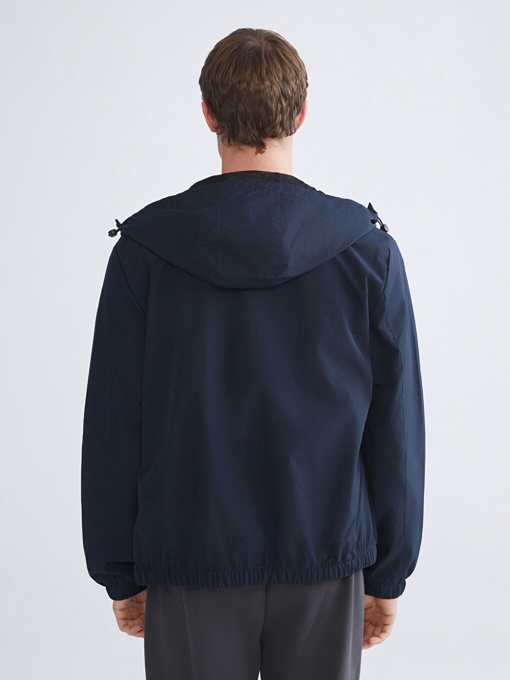 Regular Fit Hooded Men's Raincoat-4