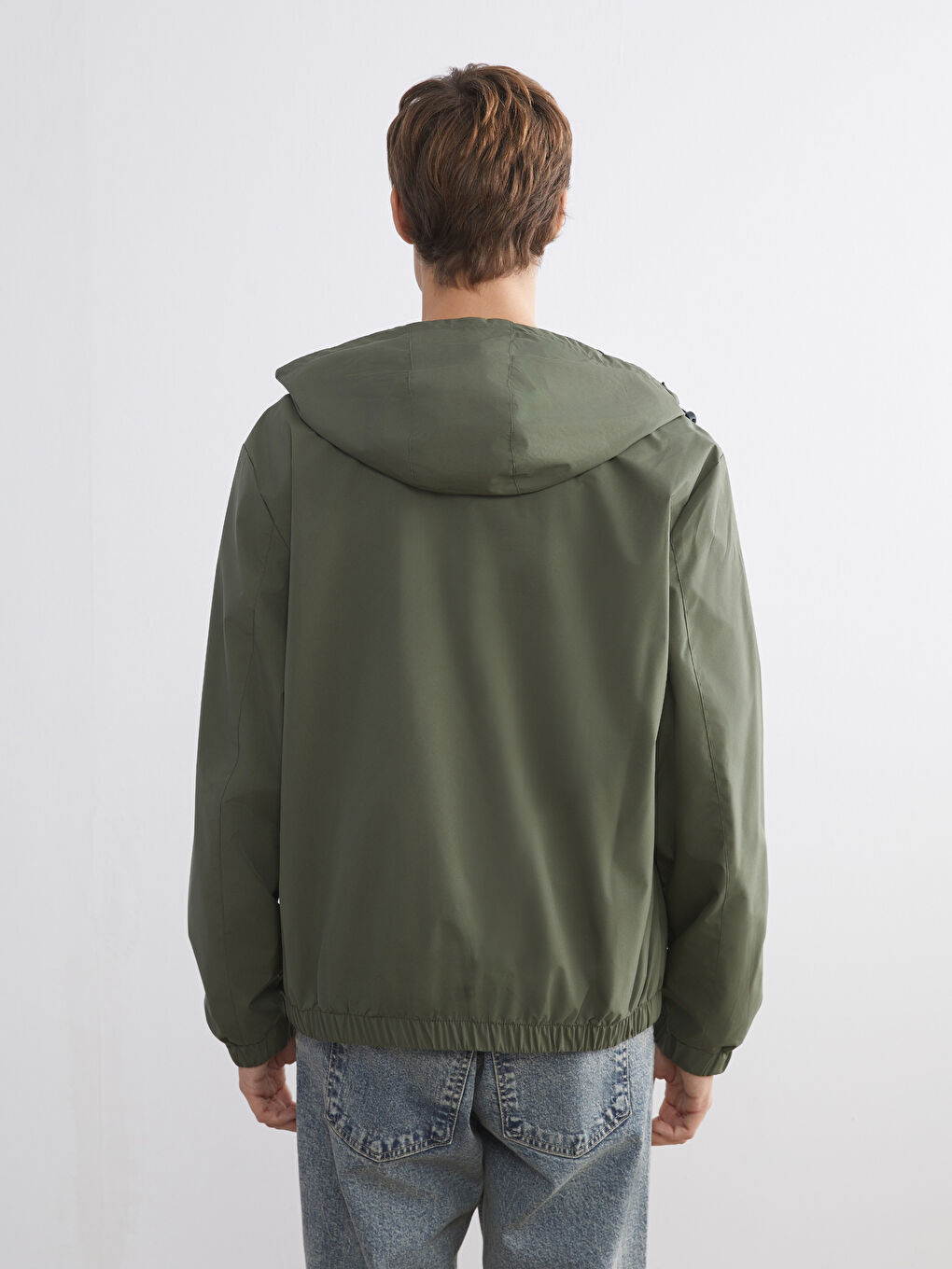 Regular Fit Hooded Men's Raincoat-8