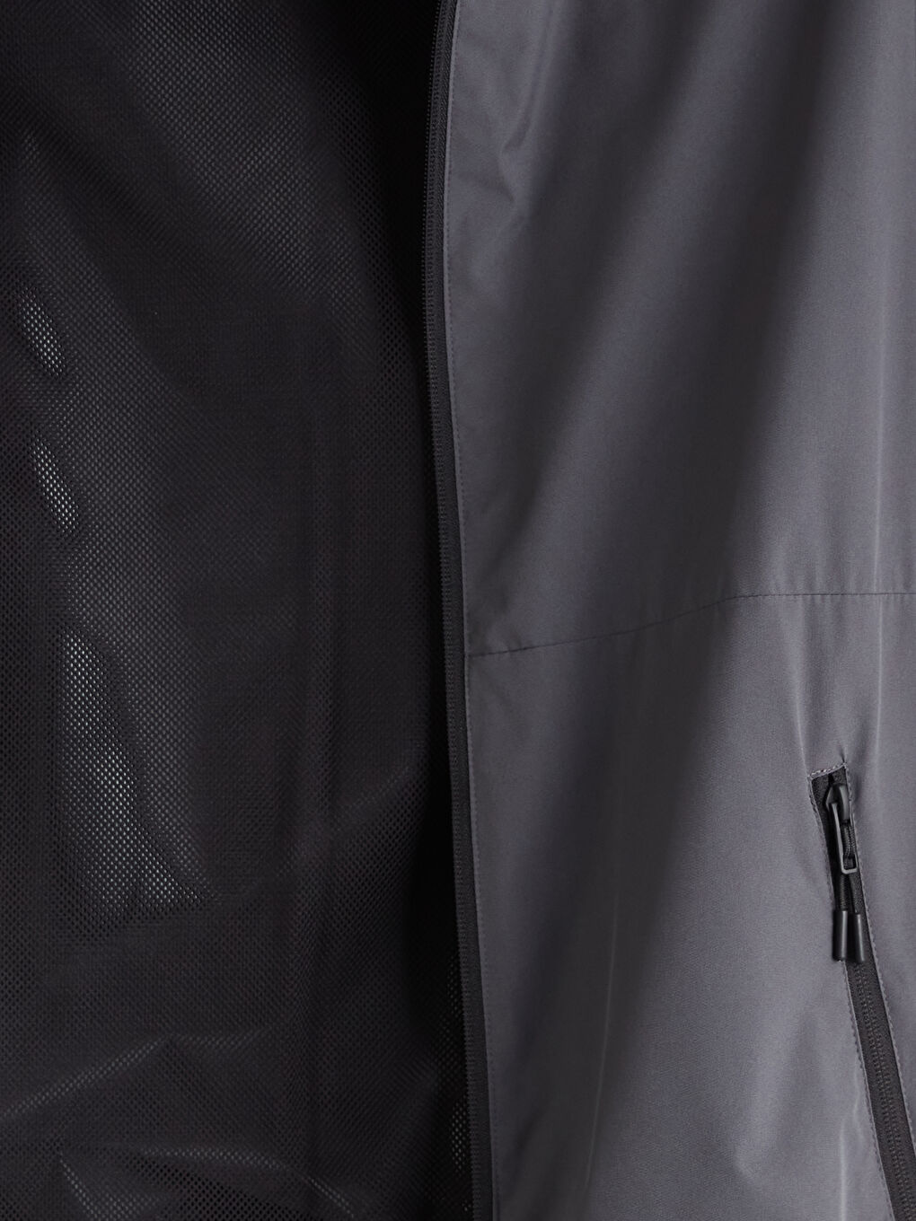 Antrasit Standart Kalıp Kapüşonlu Erkek Yağmurluk-6