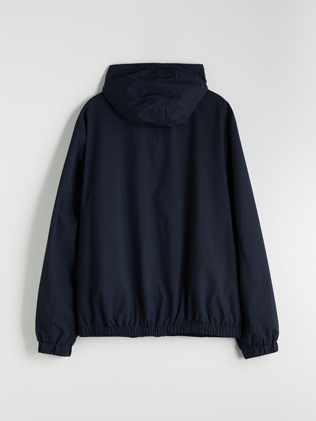 Lacivert Standart Kalıp Kapüşonlu Erkek Yağmurluk-7