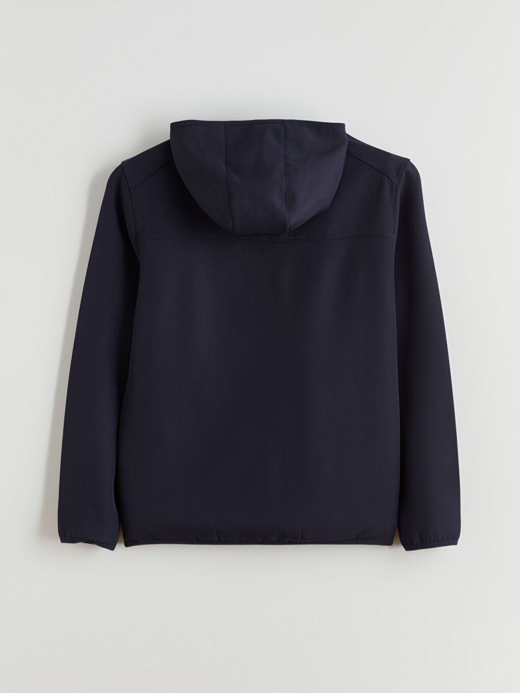 Lacivert Standart Kalıp Kapüşonlu Erkek Mont-4