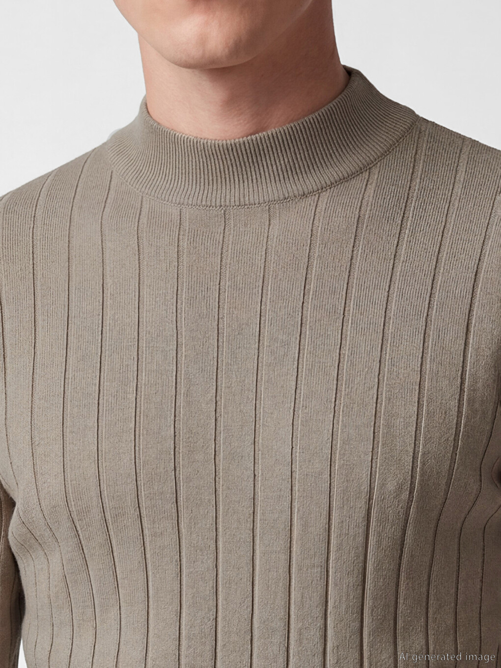 سترة تريكو بكول نص عالي رجال-4