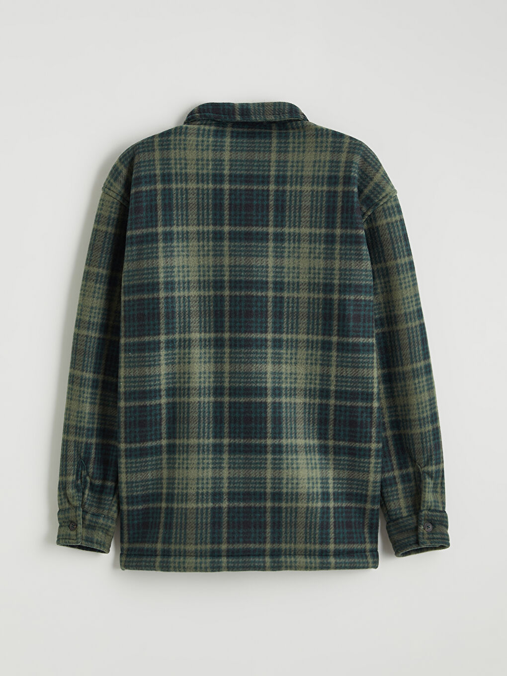 Yeşil Ekose Erkek Çocuk Gömlek Ceket-1