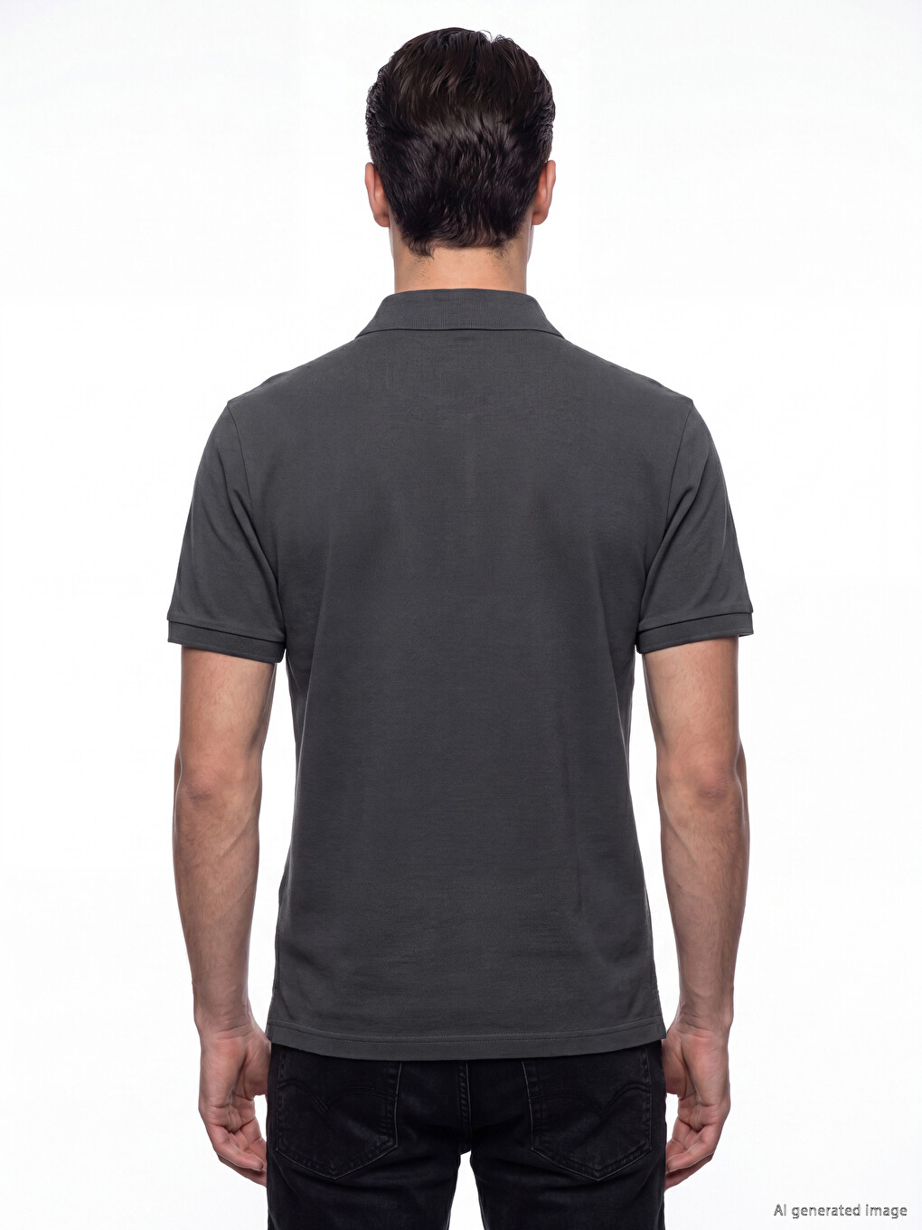 Polo Collar Pique Men's T-shirt-3