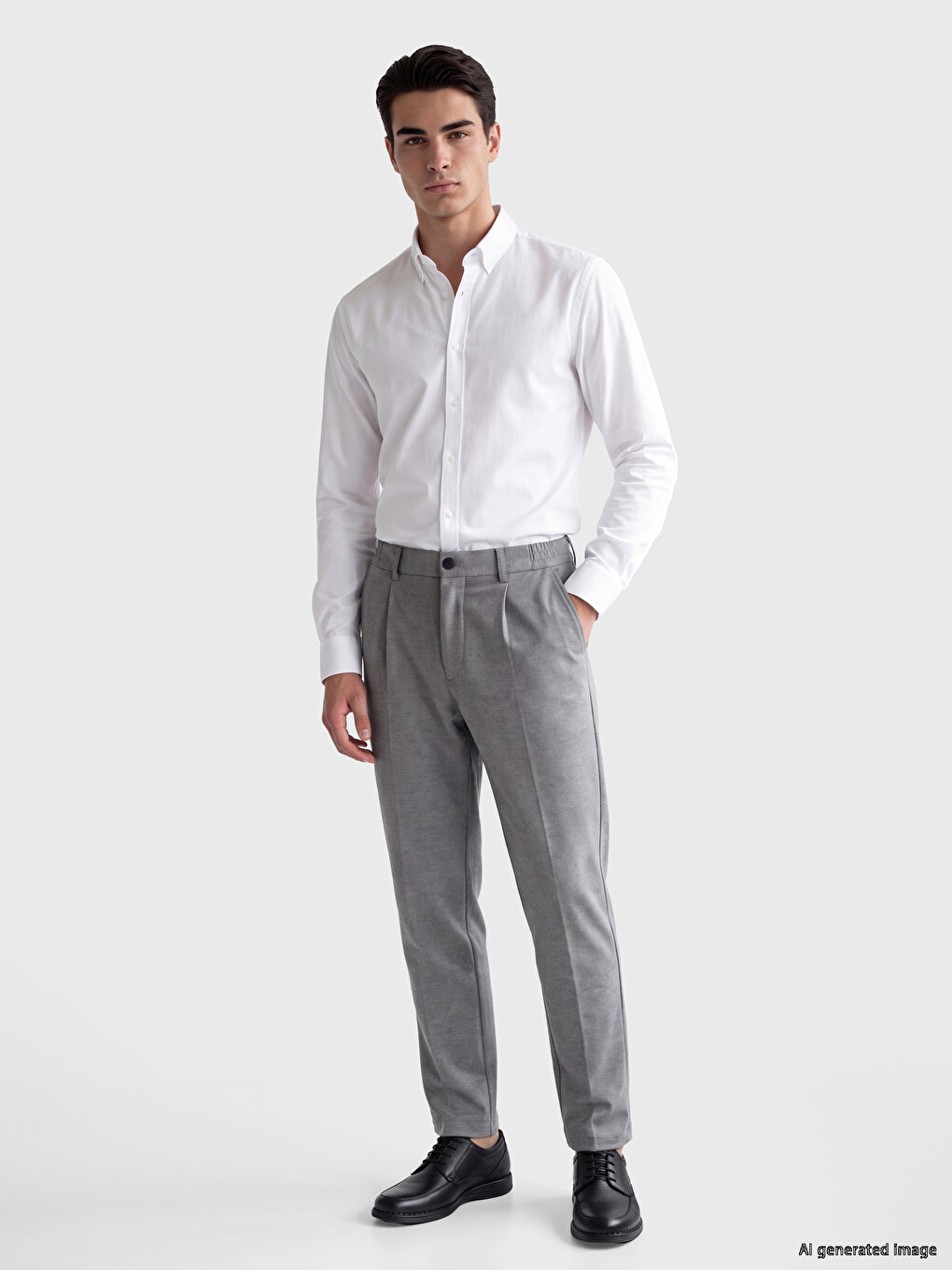 Regular Fit Oxford Men's Basic Shirt-1
