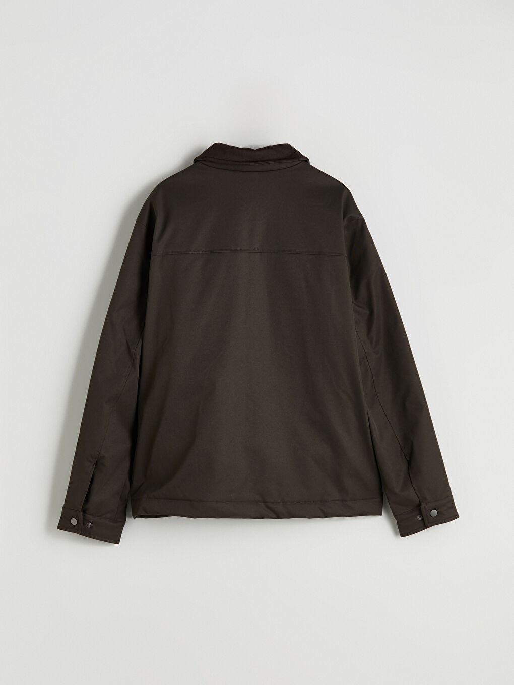 Haki Standart Kalıp Gömlek Yaka Erkek Mont-6