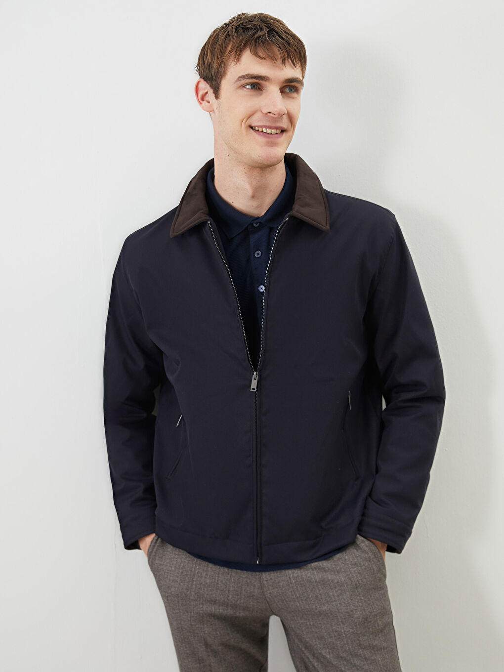Regular Fit Jacket Neck Men's Coat