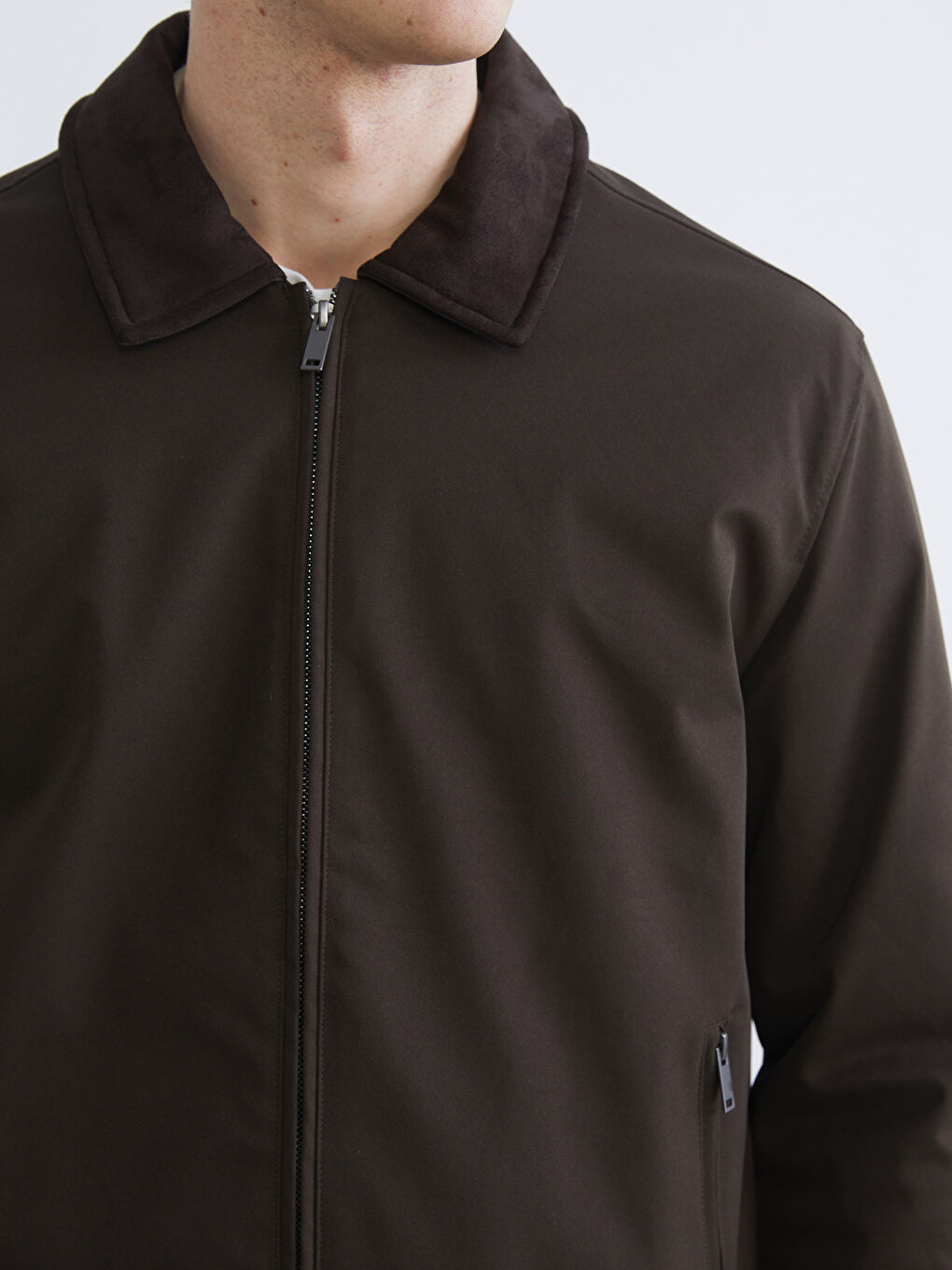Regular Fit Jacket Neck Men's Coat-2