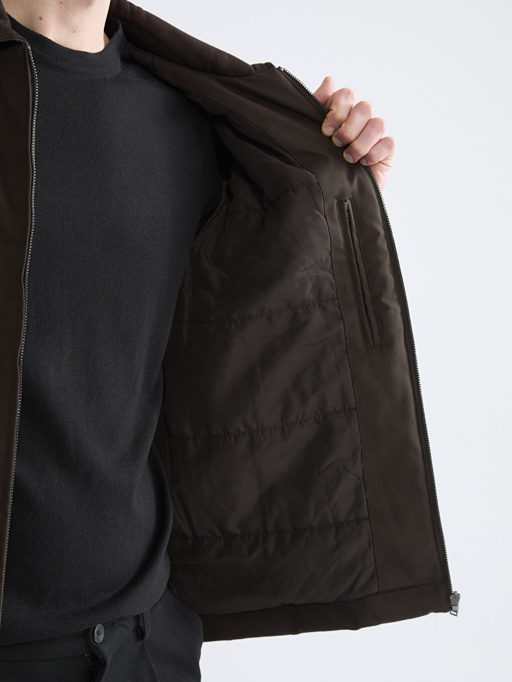 Standard Fit Collared Neck Men's Coat-2