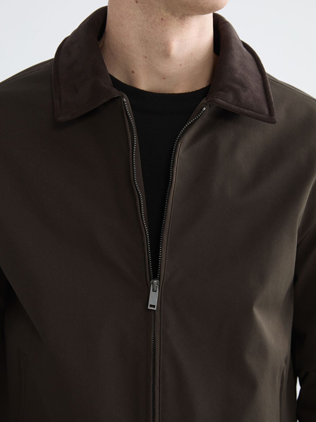 Standard Fit Collared Neck Men's Coat-3