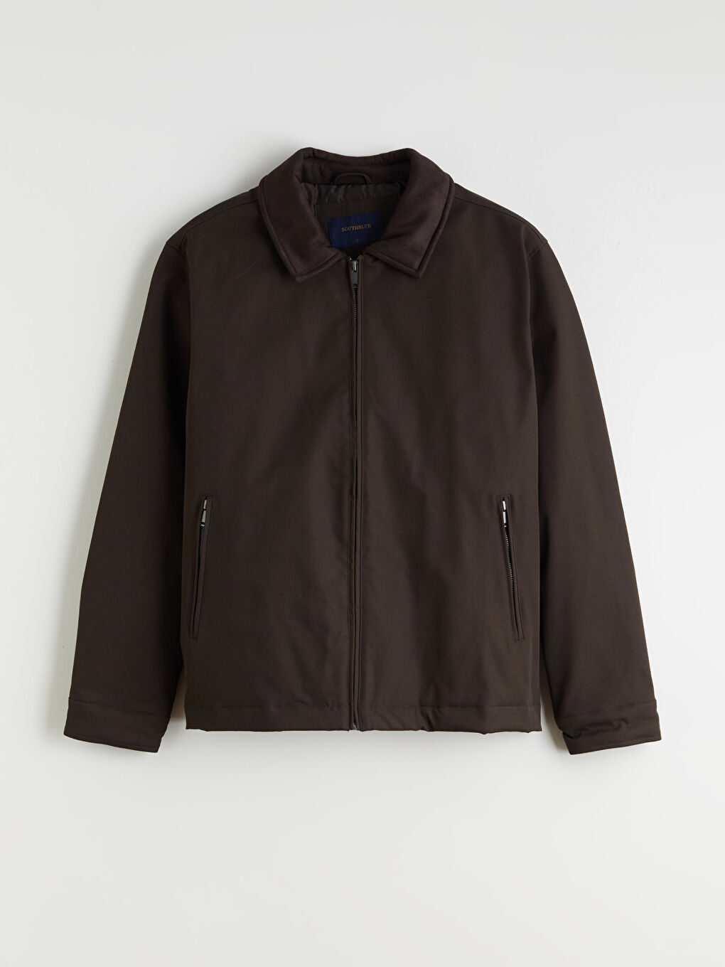 Regular Fit Jacket Neck Men's Coat-5