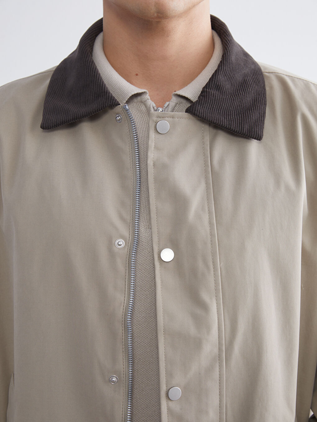 Standard Fit Collared Neck Men's Coat-2