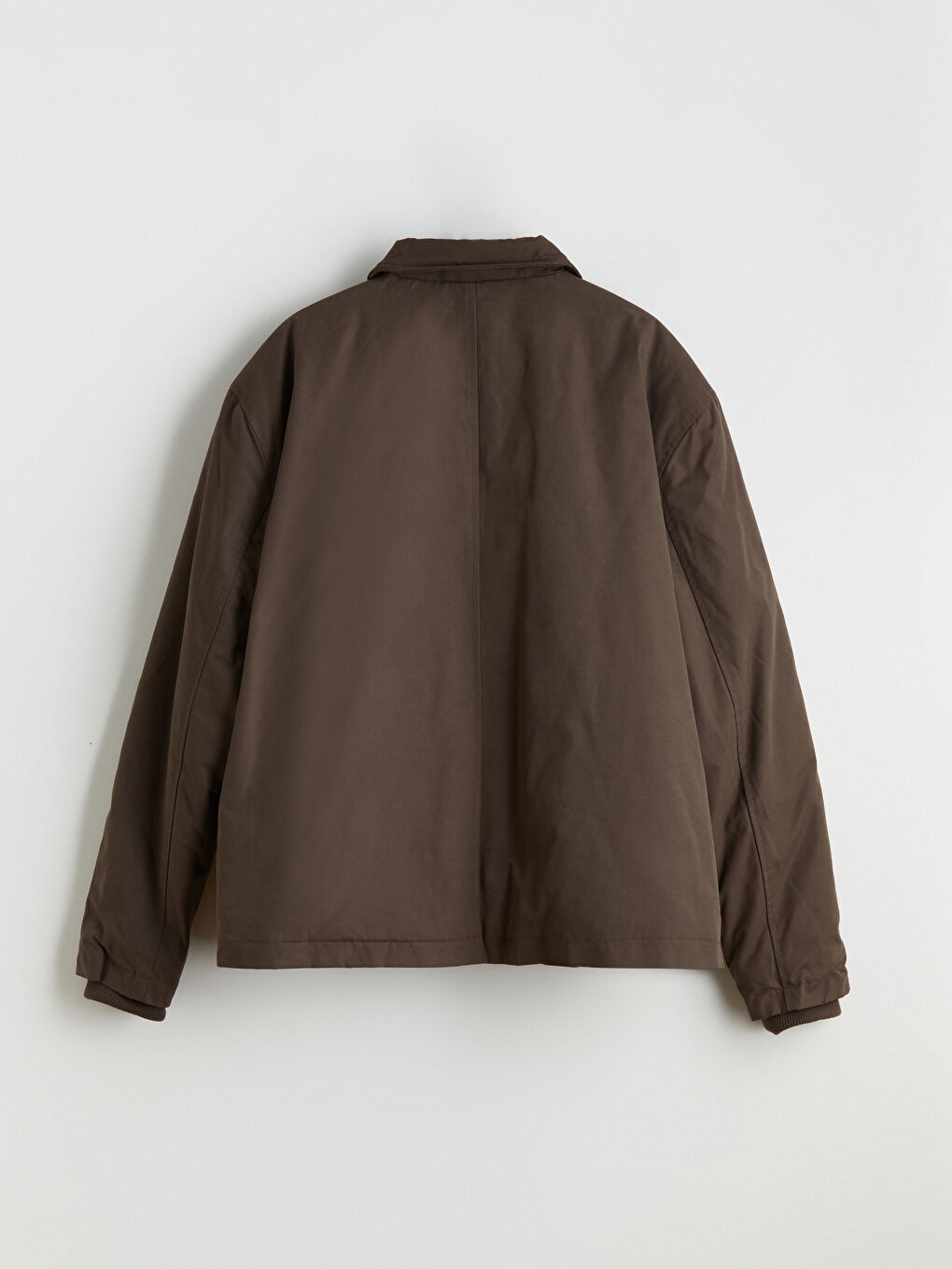 Kahverengi Loose Fit Ceket Yaka Erkek Mont-7