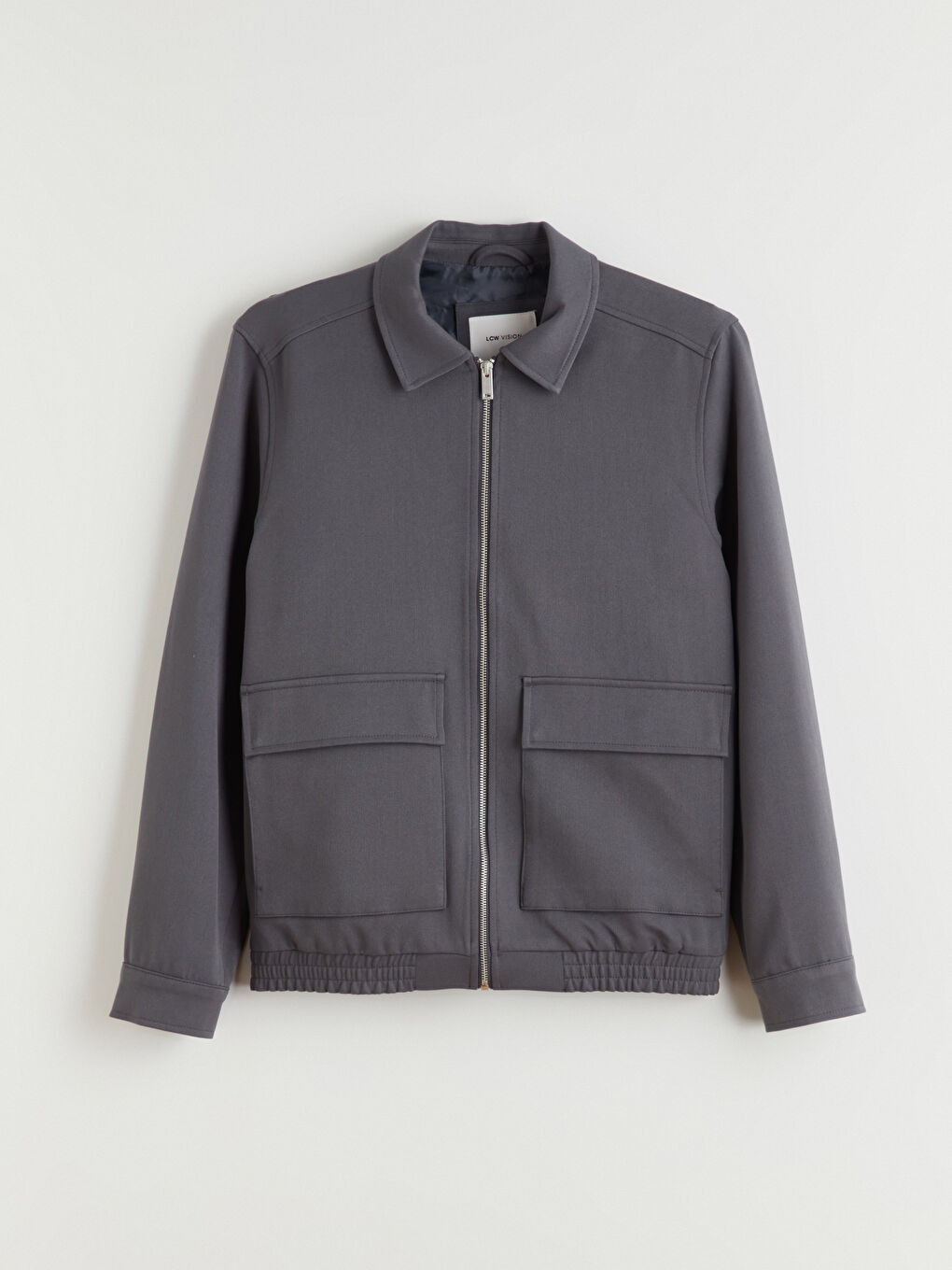 Antrasit Standart Kalıp Gömlek Yaka Erkek Mont-5