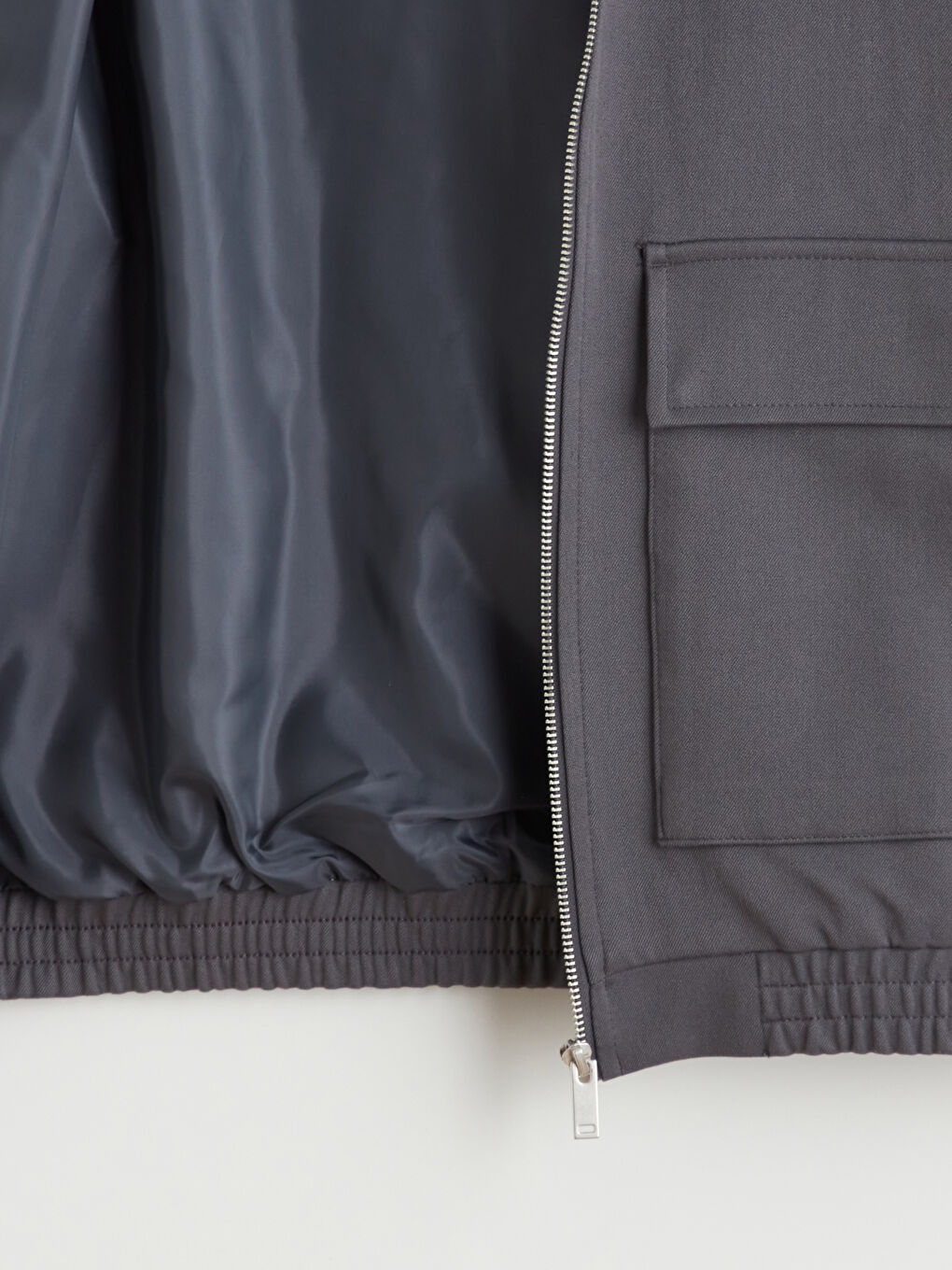 Antrasit Standart Kalıp Gömlek Yaka Erkek Mont-6