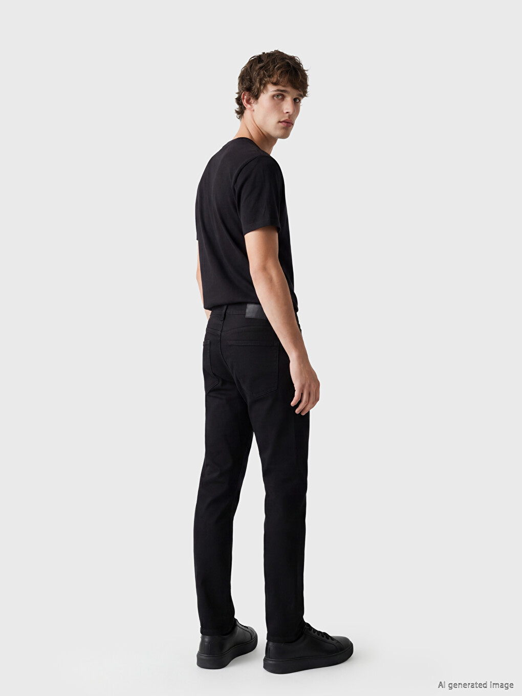 Siyah 750 Slim Fit Erkek Jean Pantolon-2