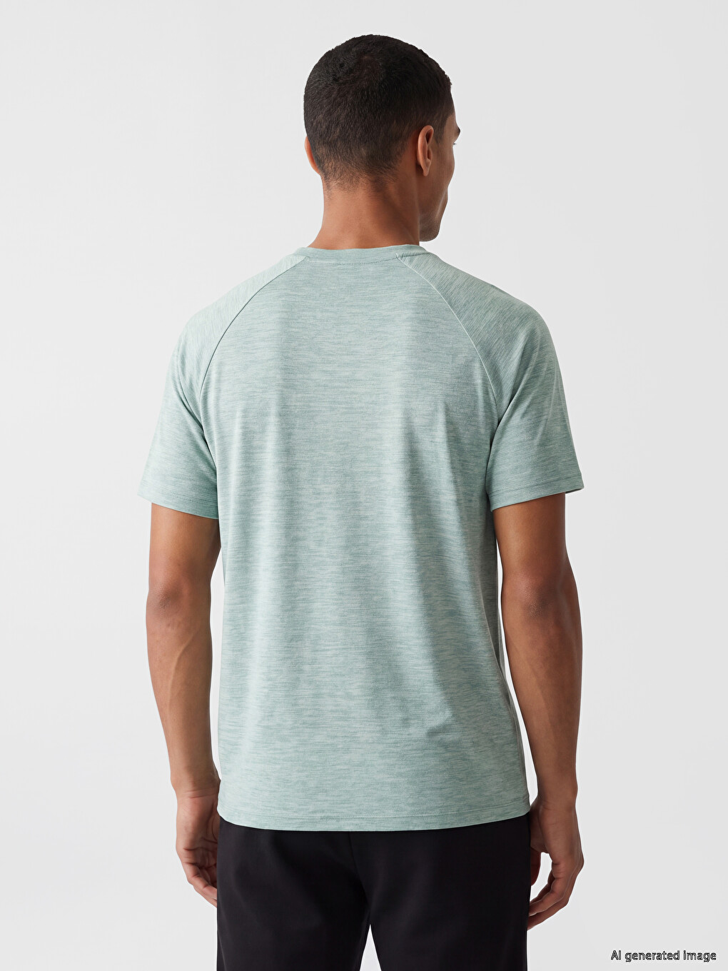 T-shirt Sportiv Me Jakë Të Rrumbullakët Për Burra-3