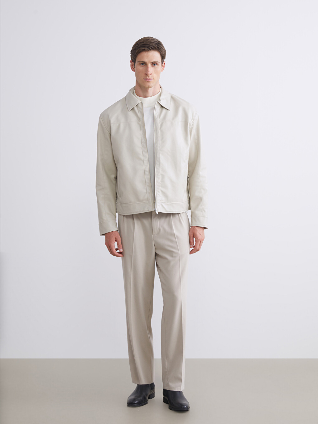Men's Leather Look Jacket-1