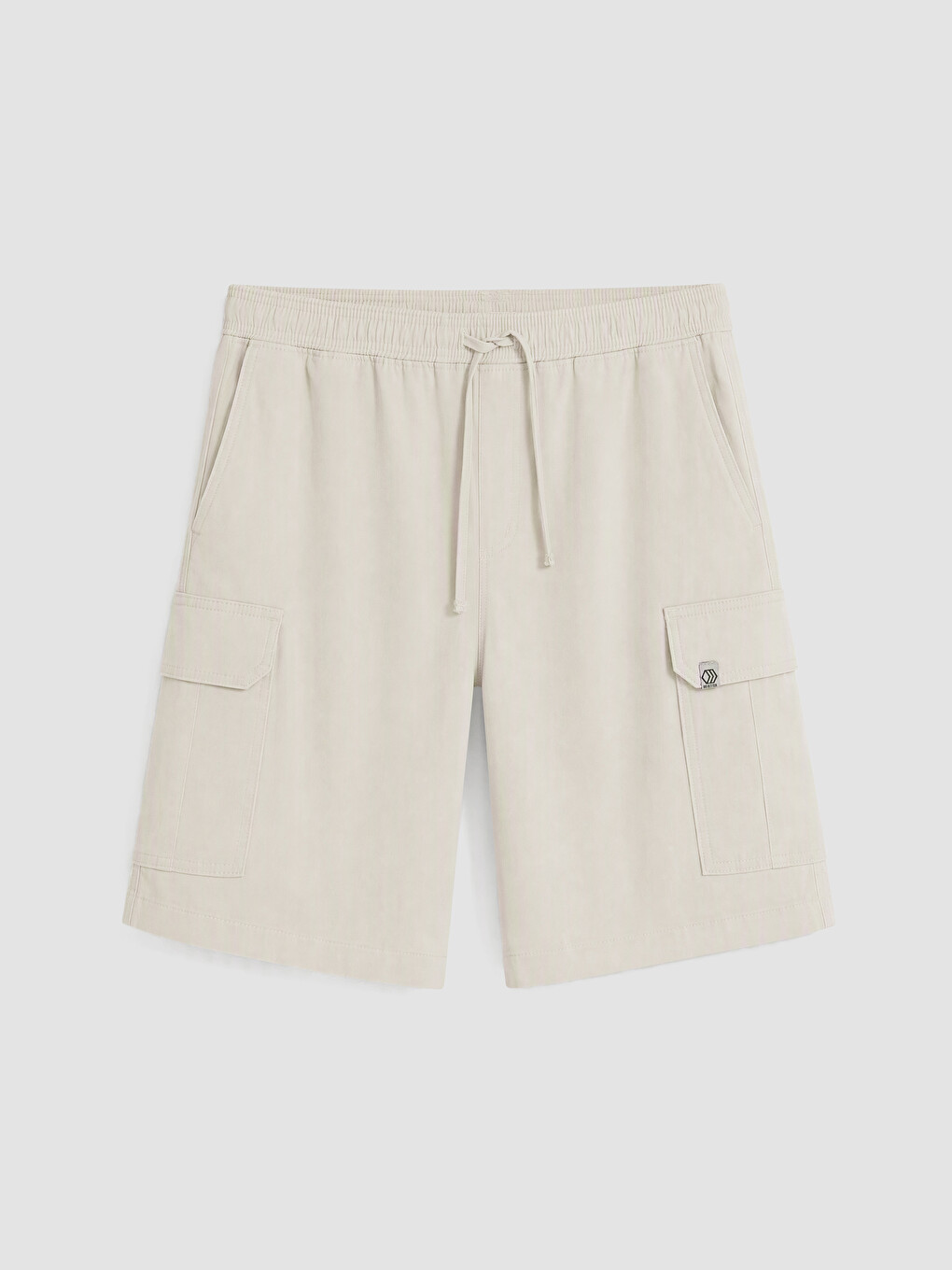 Regular Fit Men's Twill Cargo Shorts-4