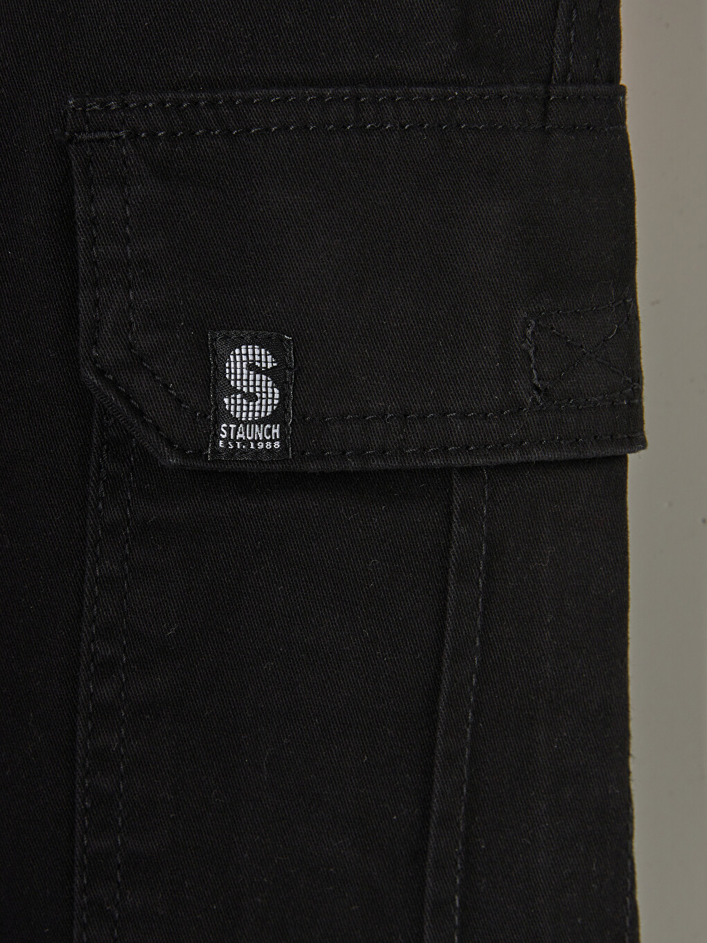 Siyah Regular Fit Erkek Gabardin Kargo Şort-6