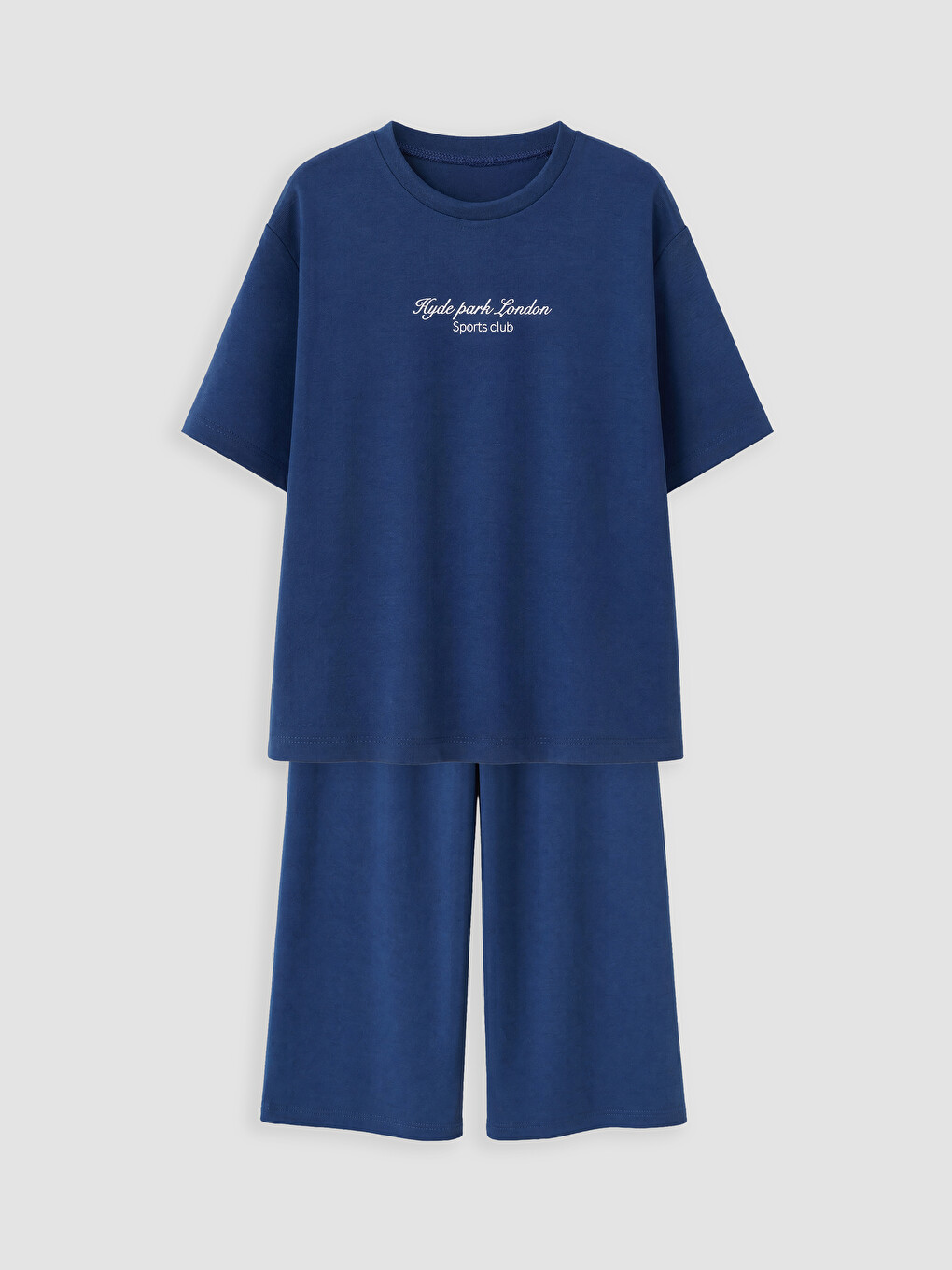 Crew Neck Teenage Girls' Soft Touch T-shirt And Pants-2