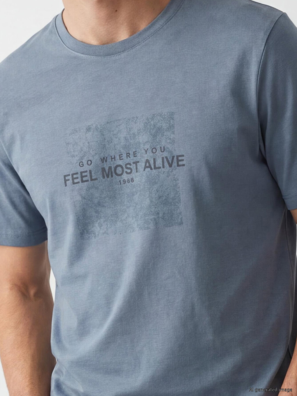 Crew Neck Printed Men's T-shirt-2