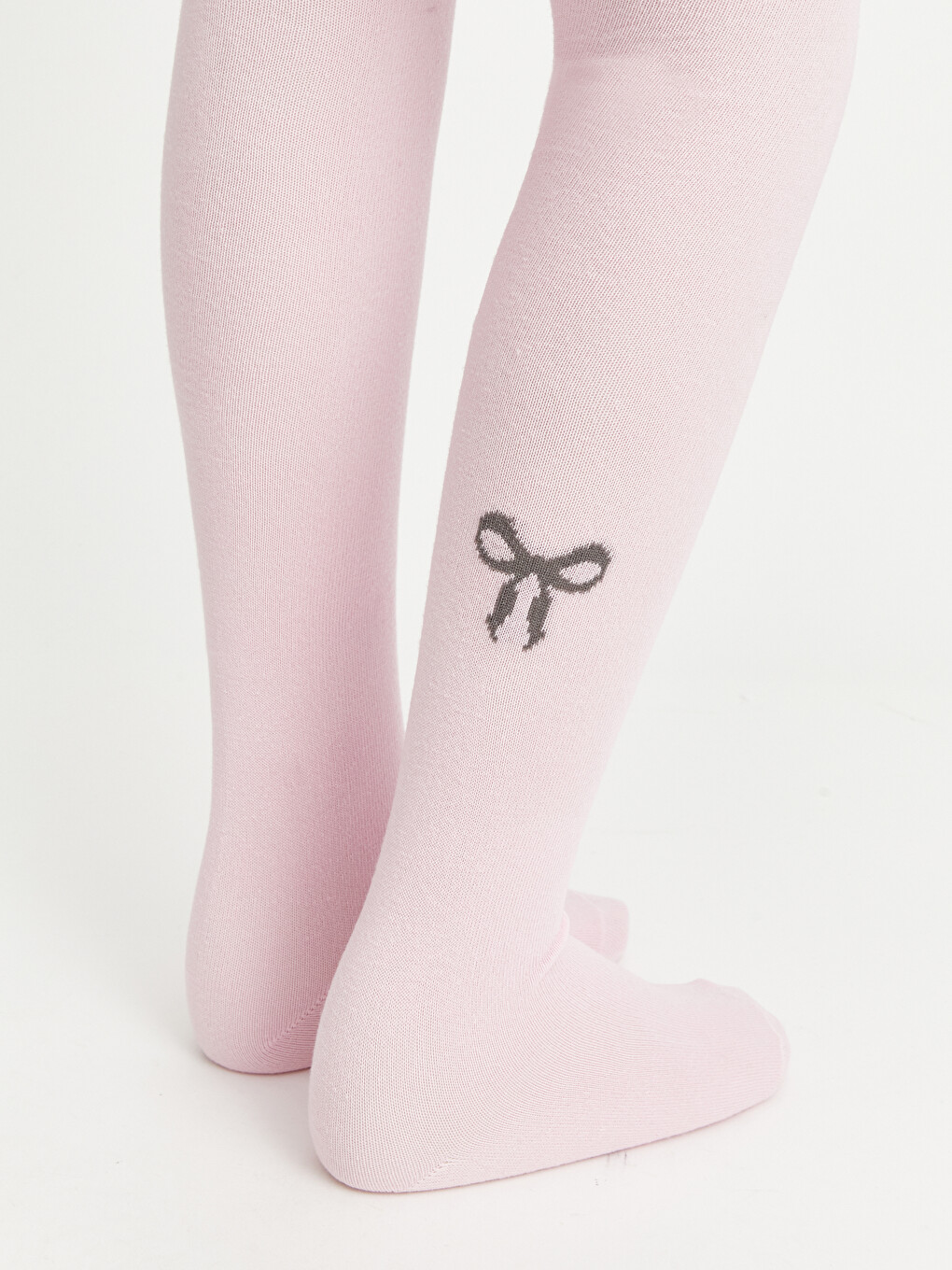 Bow Patterned Girls' Tights 2 Pack-1