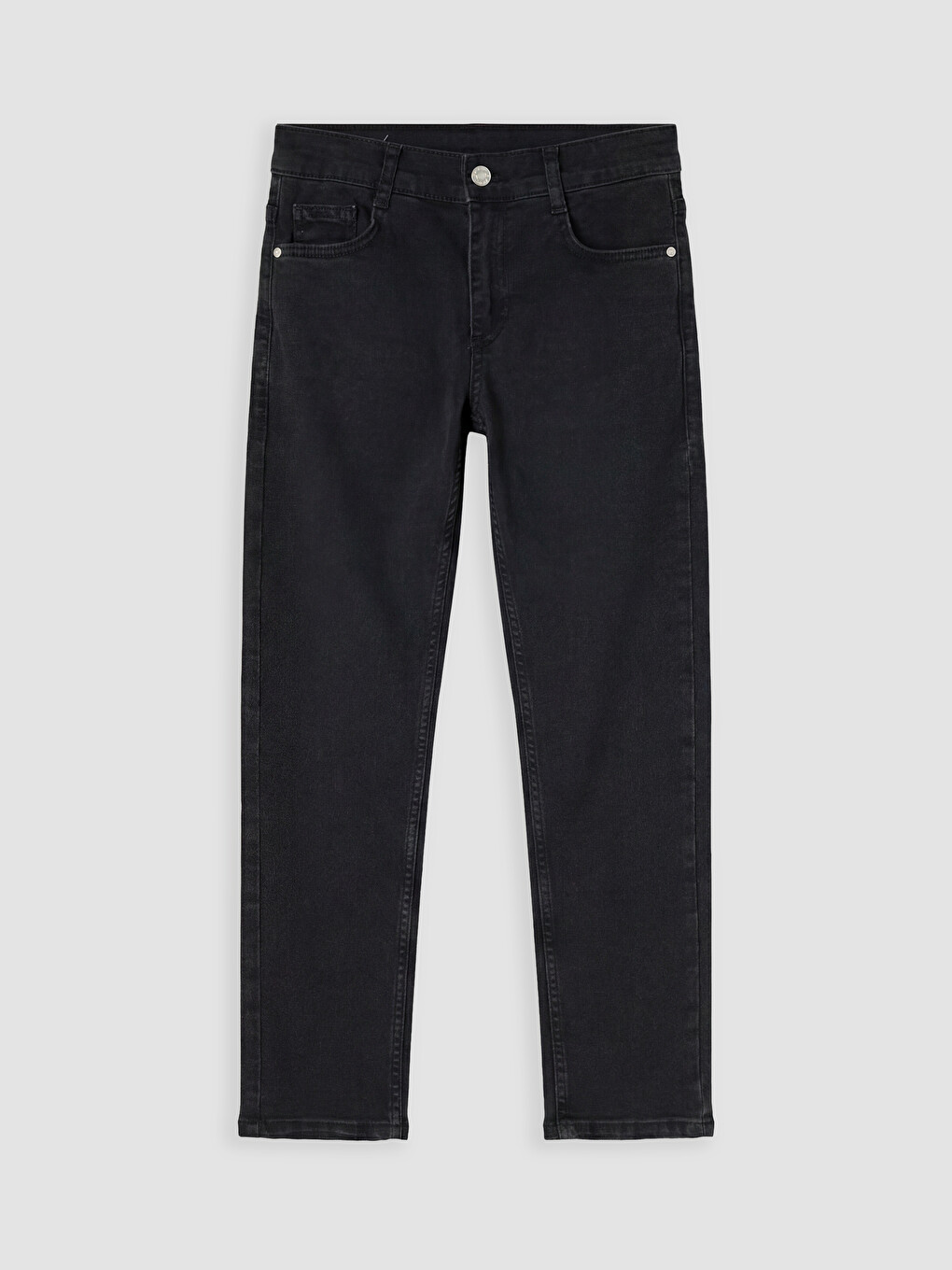 Siyah Slim Fit Erkek Çocuk Jean Pantolon