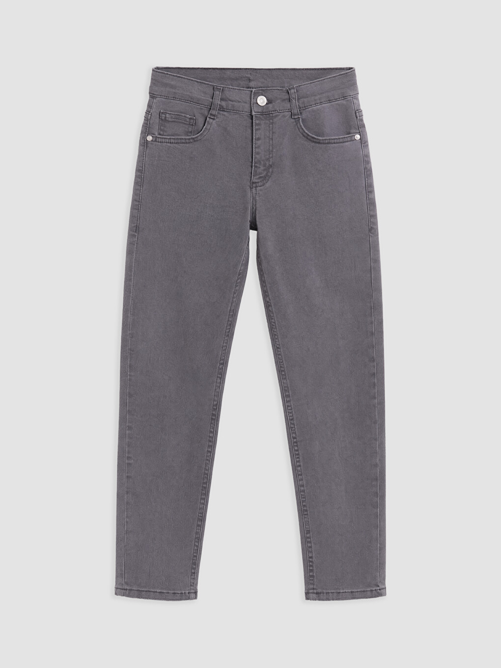 Gri Slim Fit Erkek Çocuk Jean Pantolon