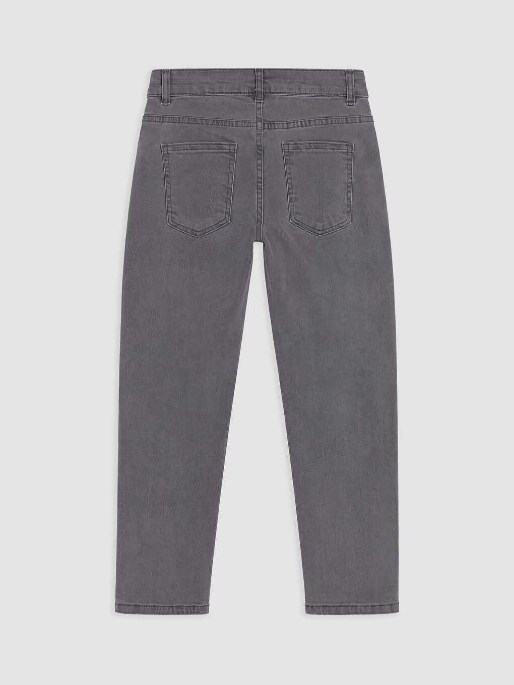 Gri Slim Fit Erkek Çocuk Jean Pantolon-1