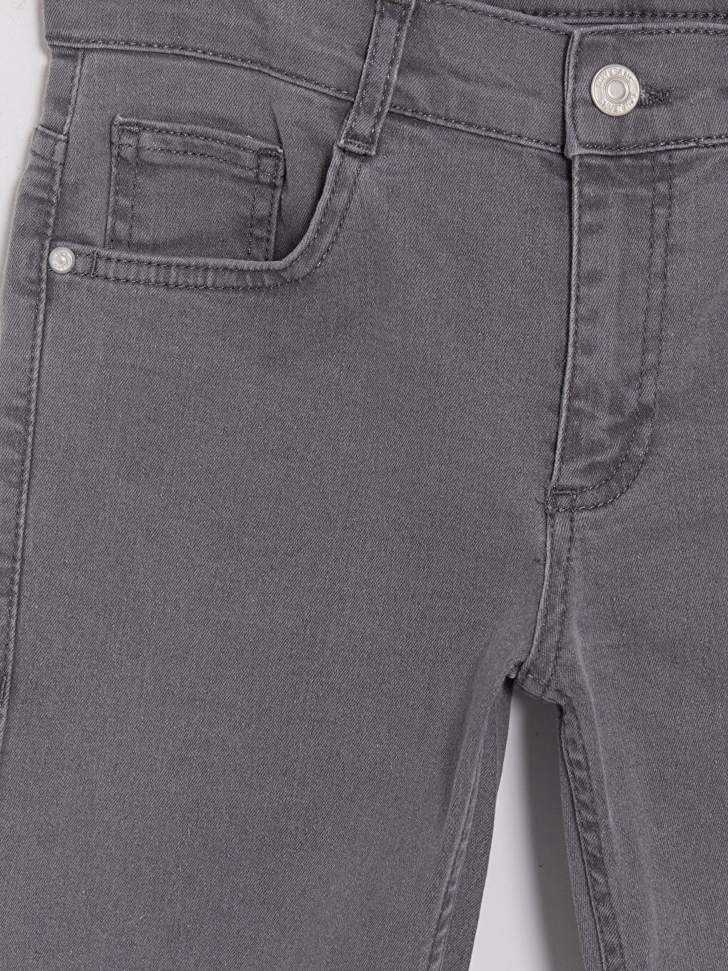 Gri Slim Fit Erkek Çocuk Jean Pantolon-2