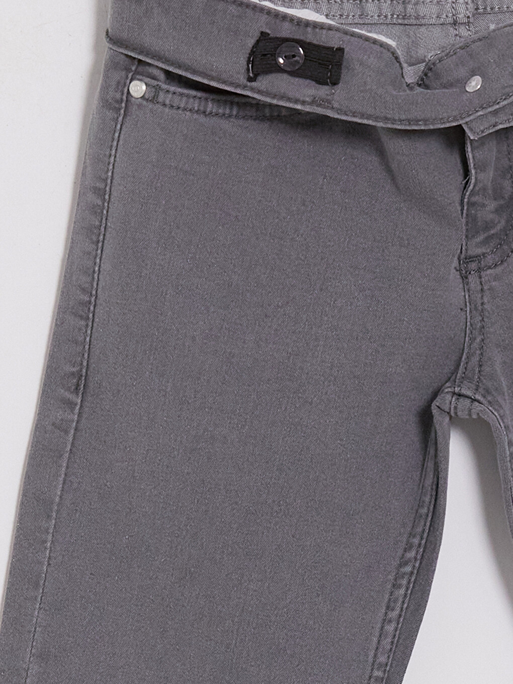 Gri Slim Fit Erkek Çocuk Jean Pantolon-3