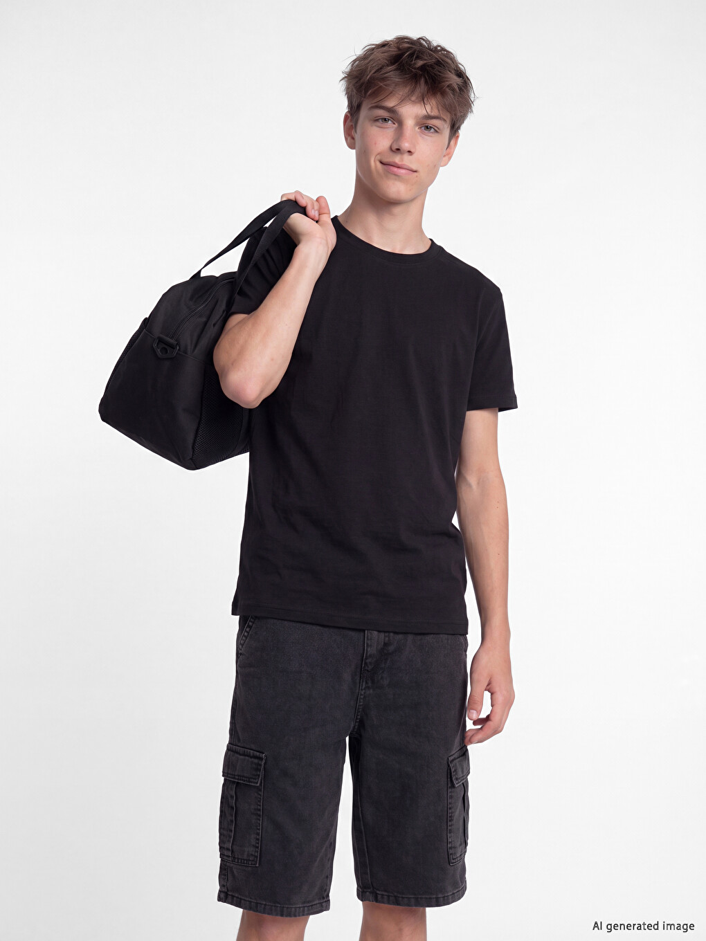 Tricou Băieți Guler Rotund