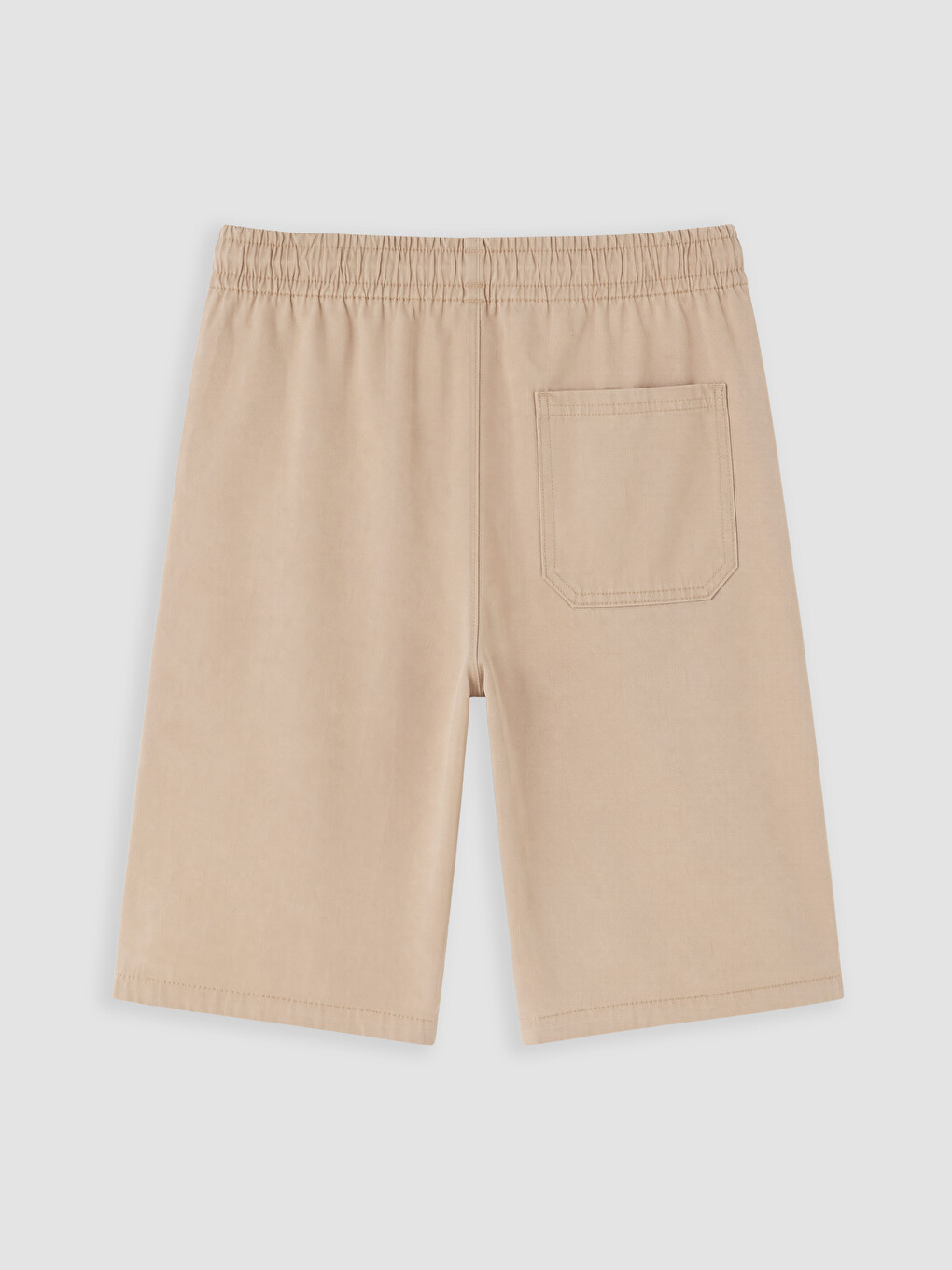 Bej Beli Lastikli Erkek Çocuk Gabardin Şort-2