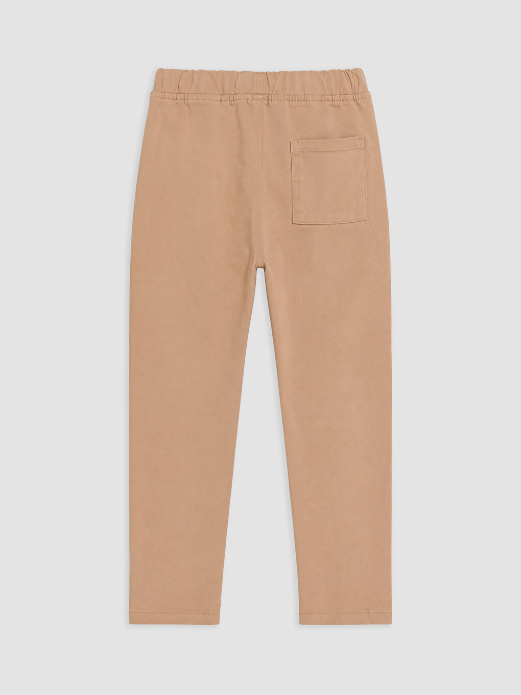 Bej Slim Fit Erkek Çocuk Gabardin Pantolon-1