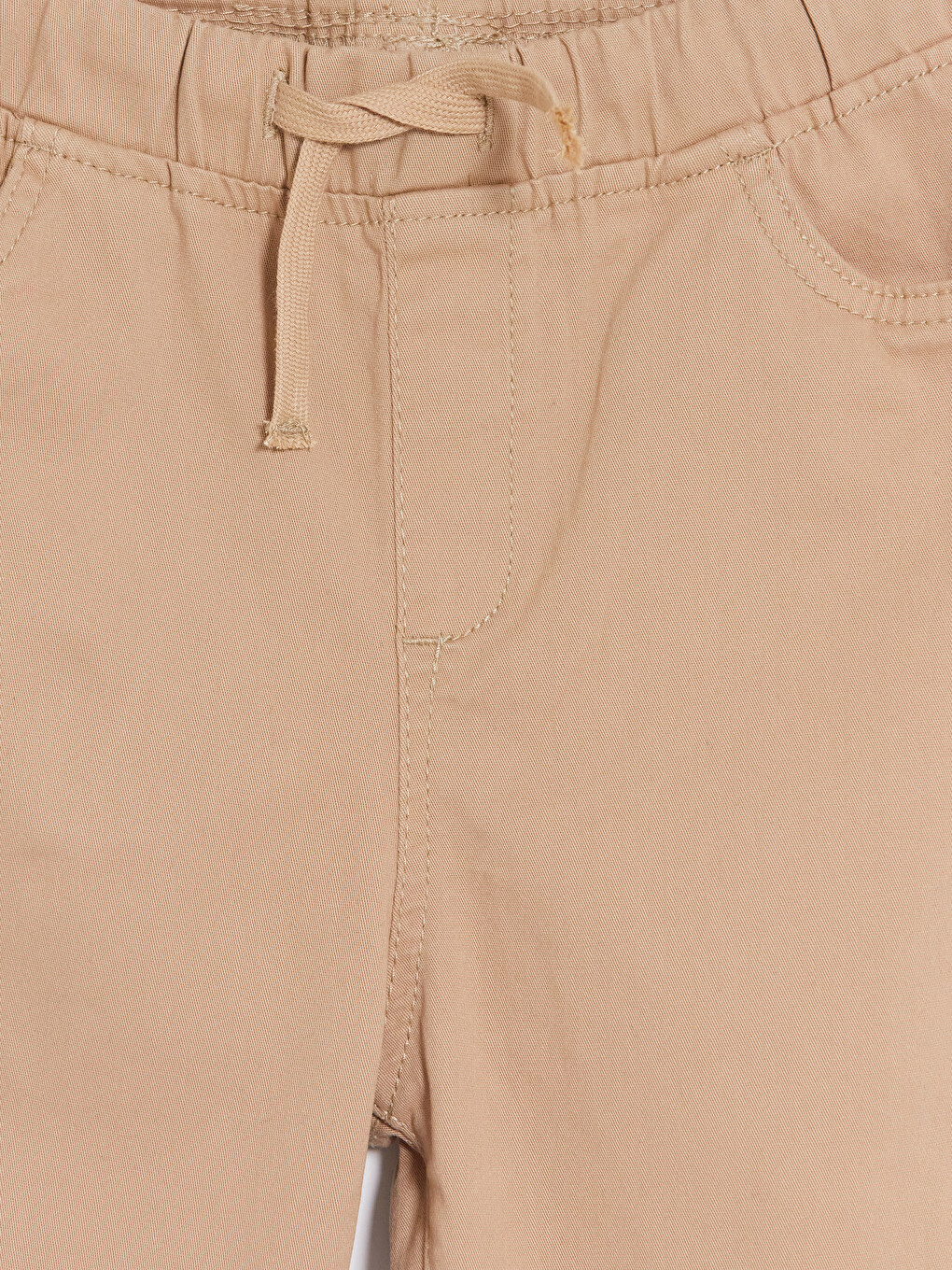 Bej Slim Fit Erkek Çocuk Gabardin Pantolon-2