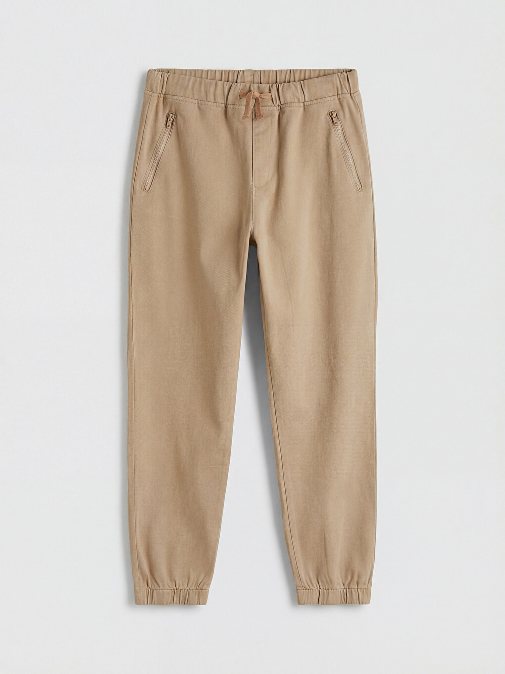 Bej Erkek Çocuk Gabardin Jogger Pantolon-1