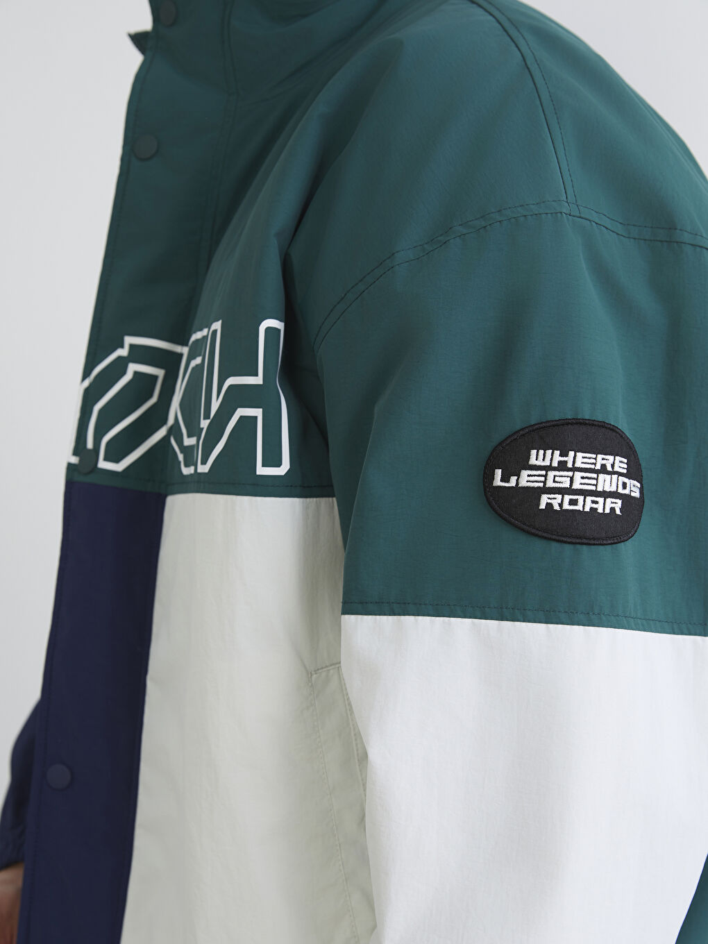 Ζακέτα με Ψηλό Λαιμό Χαλαρής Εφαρμογής για Άνδρες-2