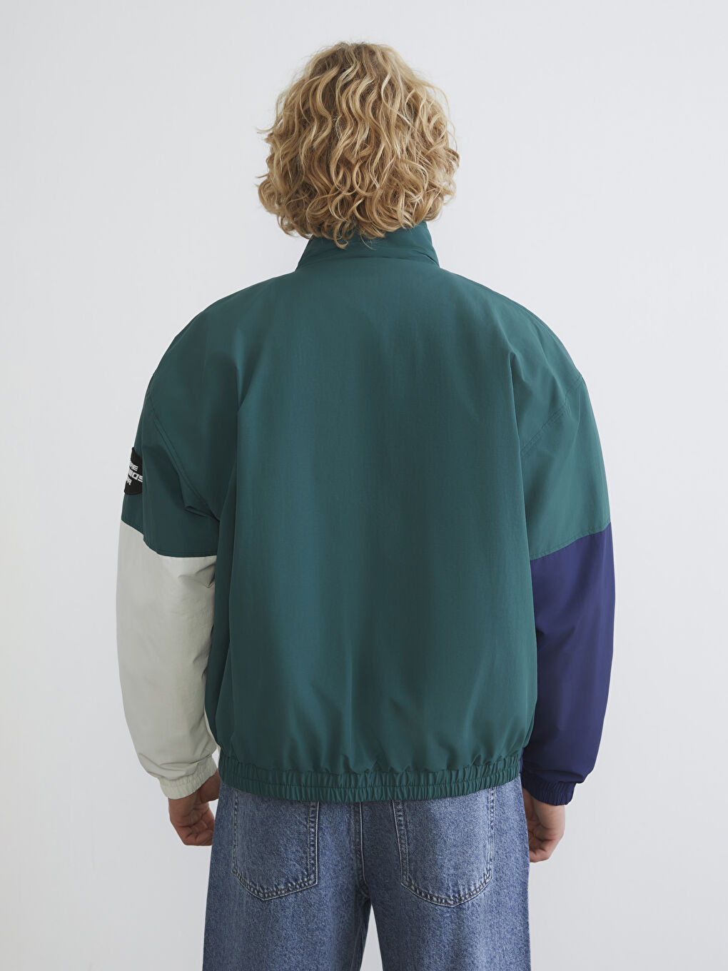 Ζακέτα με Ψηλό Λαιμό Χαλαρής Εφαρμογής για Άνδρες-3