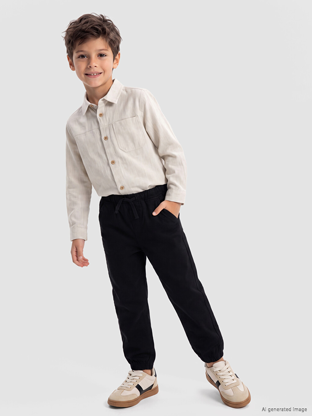 Regular Fit Boys' Jogger Trousers-2