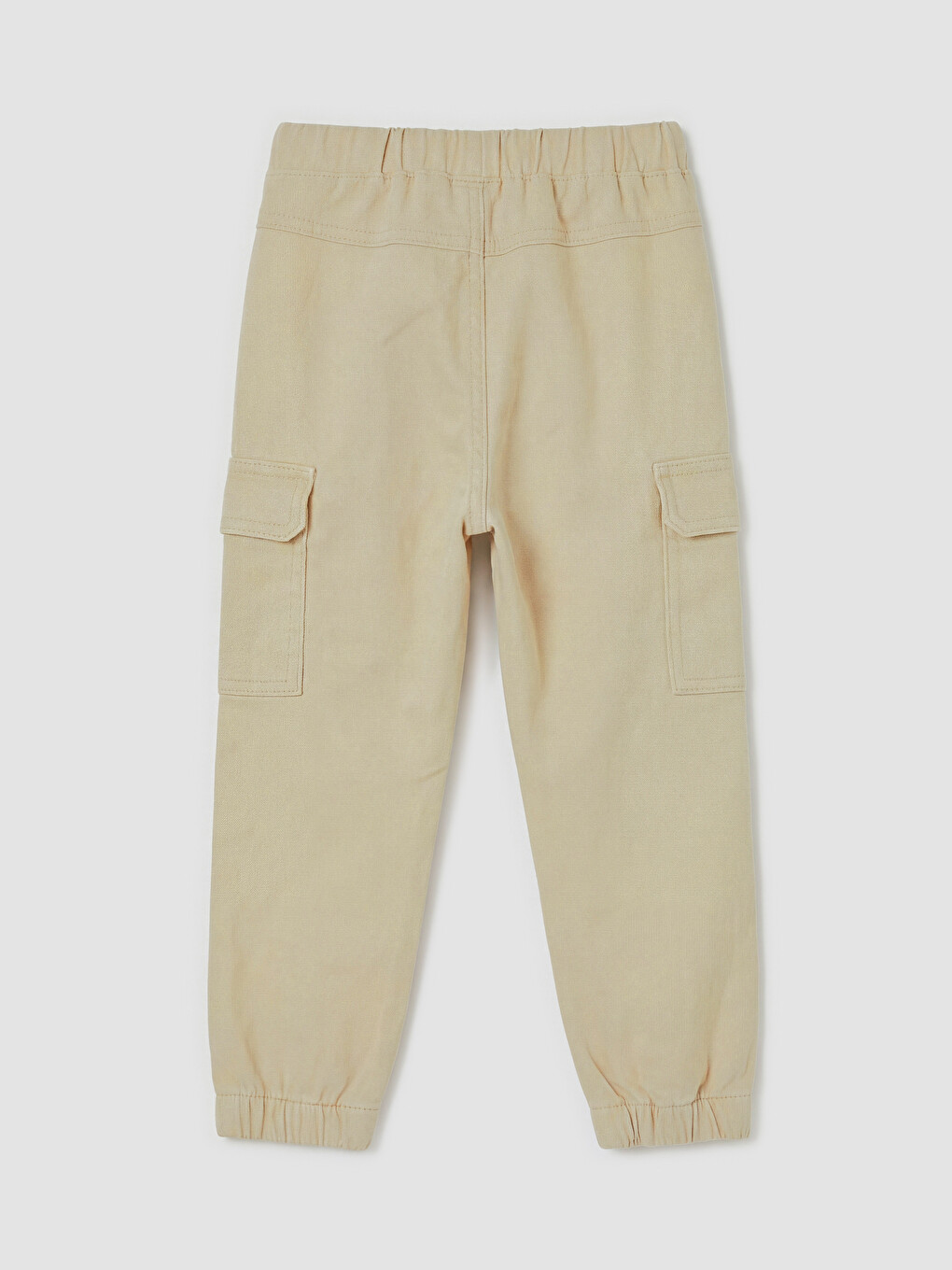 Bej Erkek Çocuk Gabardin Kargo Pantolon-1